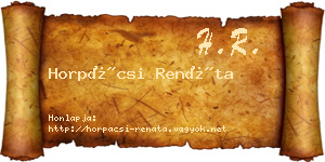 Horpácsi Renáta névjegykártya