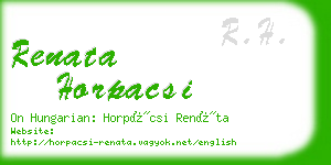 renata horpacsi business card